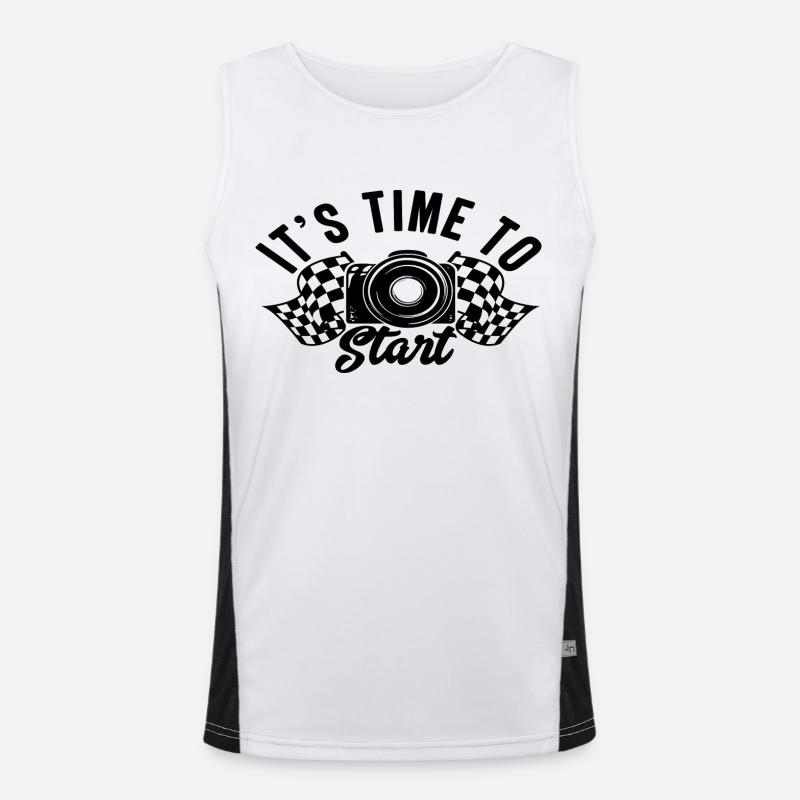 It's Time to Start Men's Functional Contrast Tank Top 