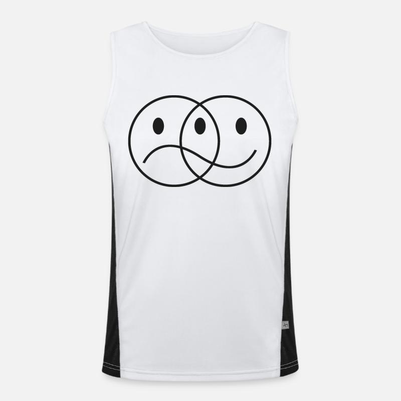 Gutgelaunt oder schlechtgelaunt Funktionelles Kontrast-Tank Top für Männer 