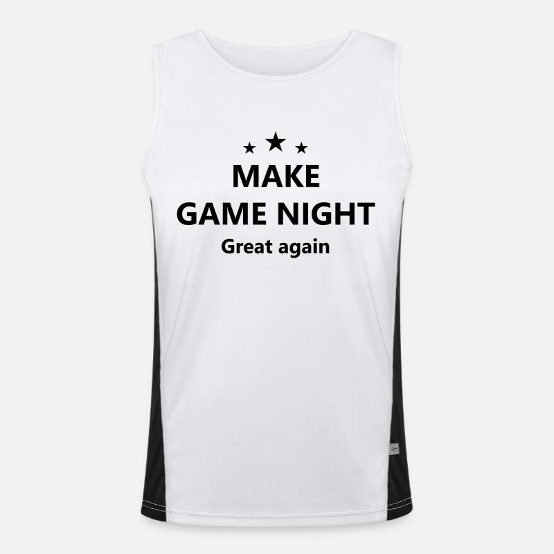 Boardgame Chess Backgammon Game Night Men's Functional Contrast Tank Top 