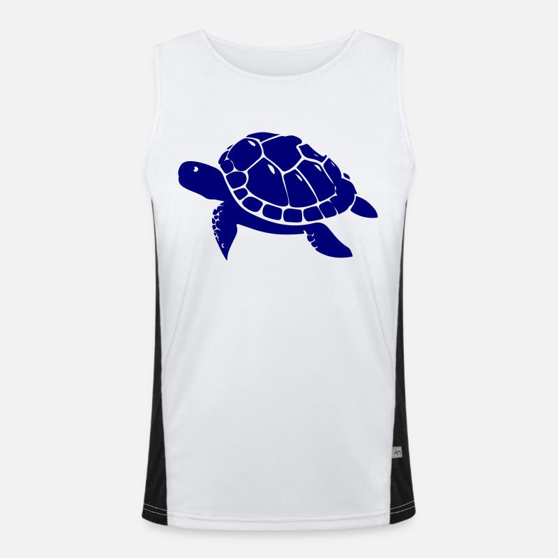 turtle Funktionelles Kontrast-Tank Top für Männer 