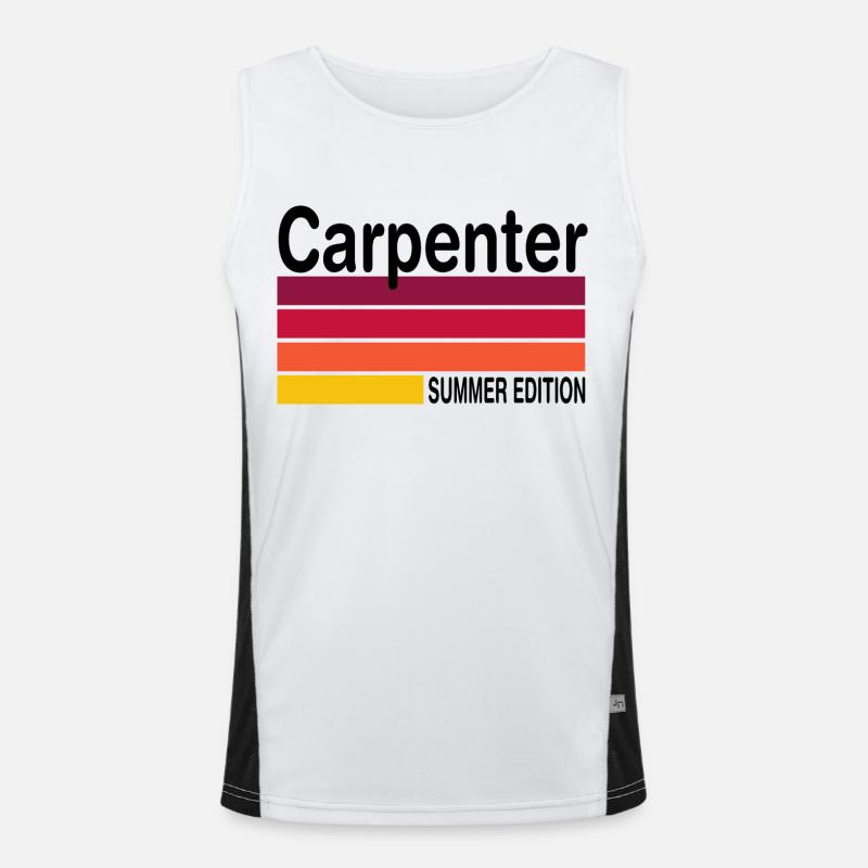 Craftsman Handyman Craft Tool Construction Site Men's Functional Contrast Tank Top 