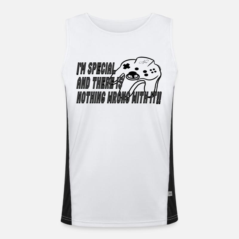 I'm special and nothing is wrong with it!! Men's Functional Contrast Tank Top 