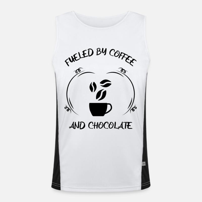 Café, expresso, café et chocolat Débardeur respirant contrasté Homme 