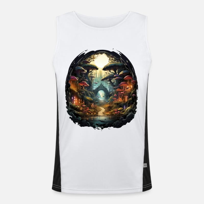 Fairy Tale Enchanted Forest Men's Functional Contrast Tank Top 