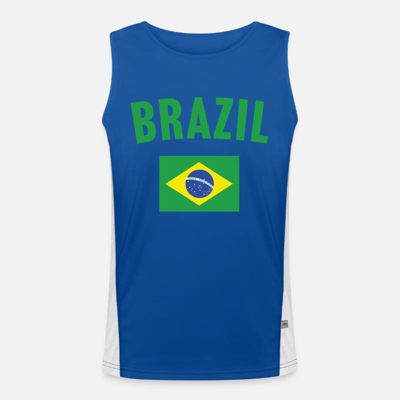 Drapeau du Brésil Débardeur respirant contrasté Homme 