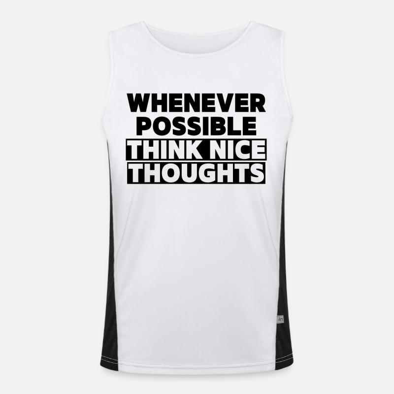 Think Nice Thoughts Men's Functional Contrast Tank Top 