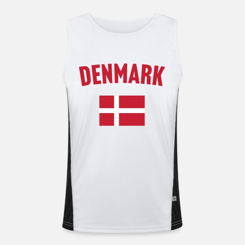 Drapeau du Danemark Débardeur respirant contrasté Homme 