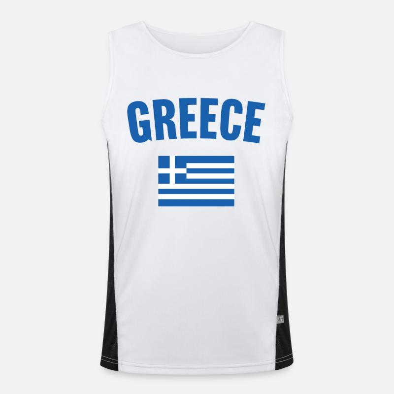 Drapeau de la Grèce Débardeur respirant contrasté Homme 