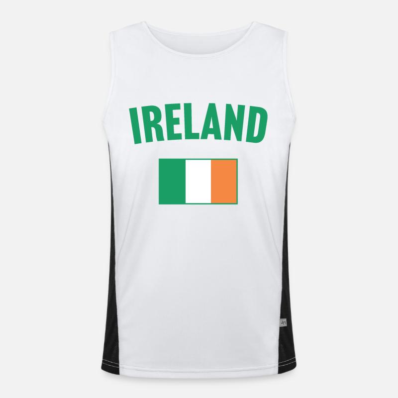 Drapeau de l’Irlande Débardeur respirant contrasté Homme 