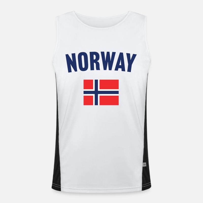 Norway Flag Men's Functional Contrast Tank Top 