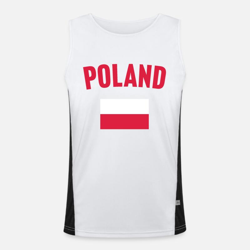 Drapeau de la Pologne Débardeur respirant contrasté Homme 