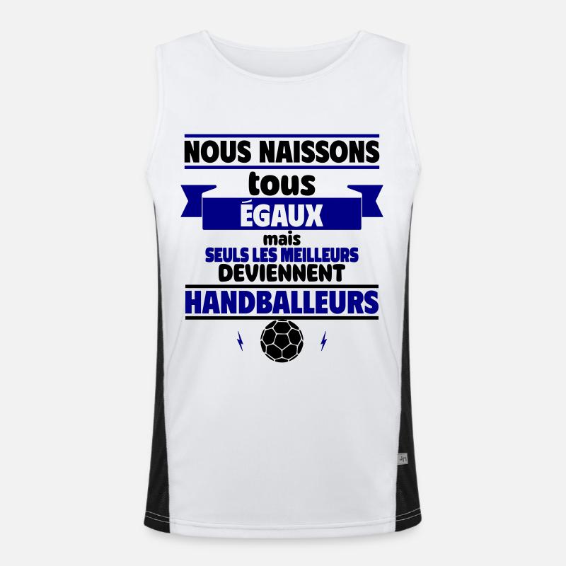les meilleurs deviennent handballeur Débardeur respirant contrasté Homme 