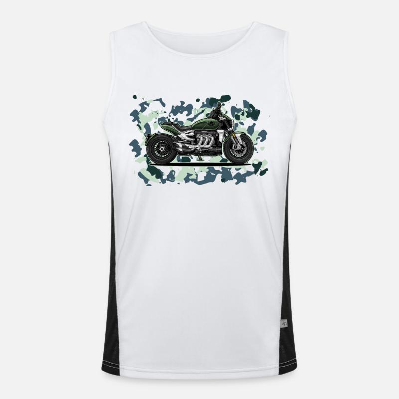 Cruiser // Custom // Motorrad Funktionelles Kontrast-Tank Top für Männer 