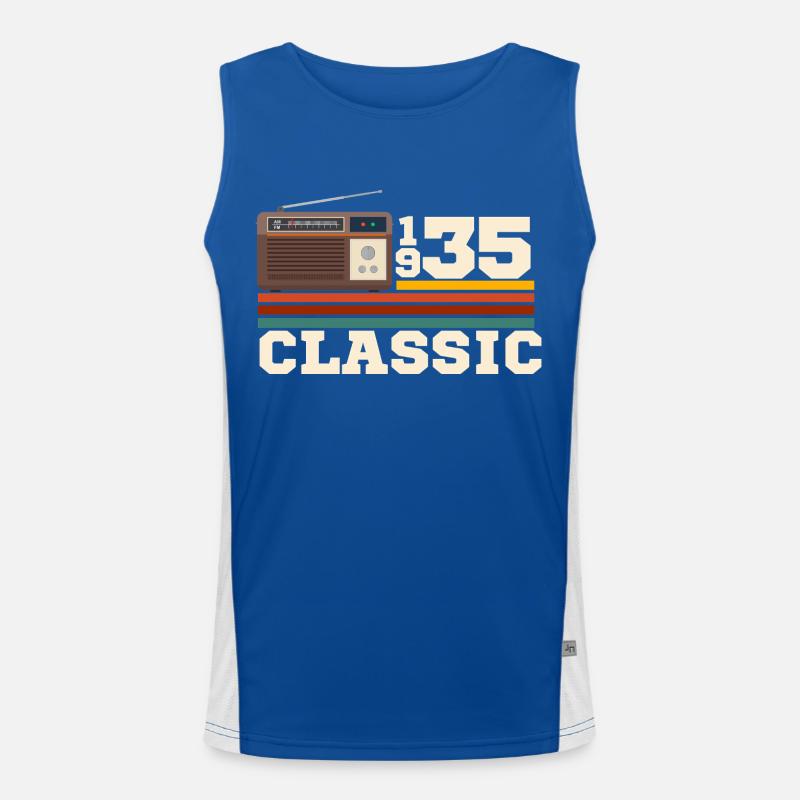 Jubiläum 1935 Retro-Klassiker Funktionelles Kontrast-Tank Top für Männer 