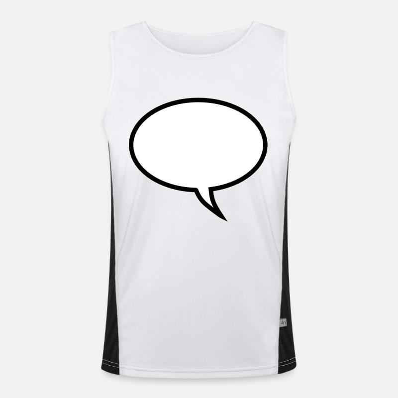 SpeechBubbleDesign - Men's Functional Contrast Tank Top  - white/black