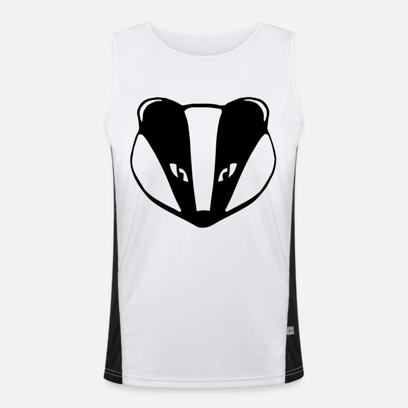 Dachs Funktionelles Kontrast-Tank Top für Männer 