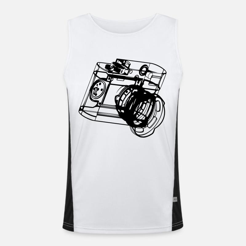 Kamera Funktionelles Kontrast-Tank Top für Männer 