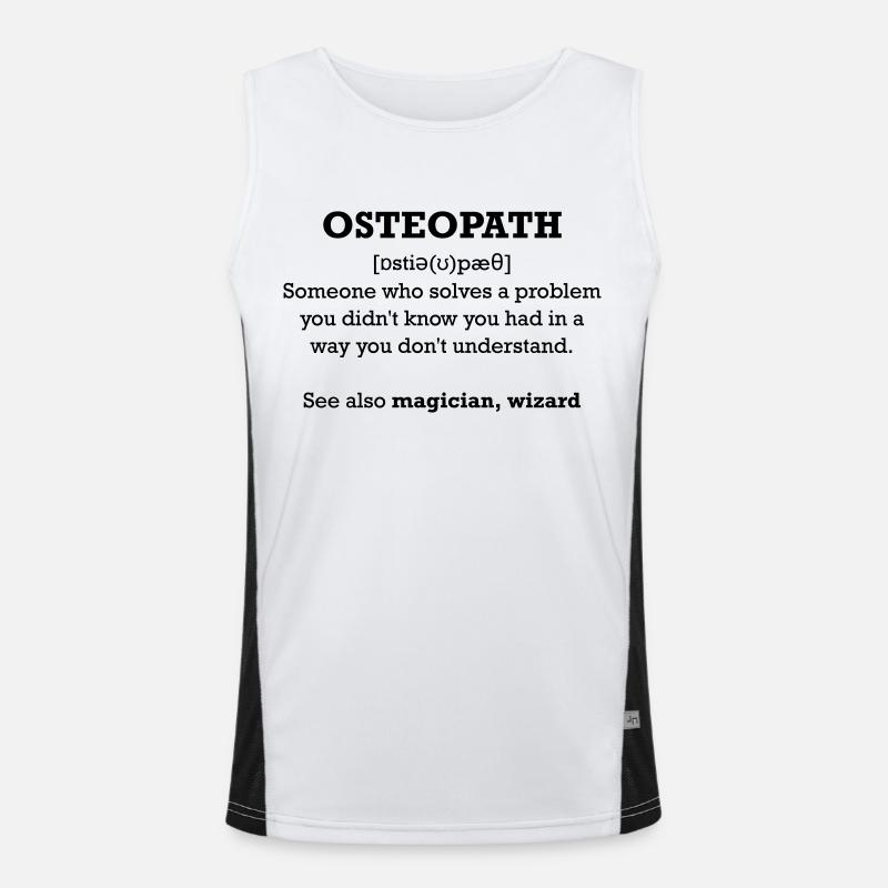 Osteopath - wizard - Men's Functional Contrast Tank Top  - white/black
