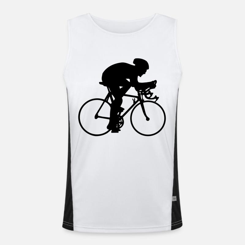 Rennradfahrer Funktionelles Kontrast-Tank Top für Männer 