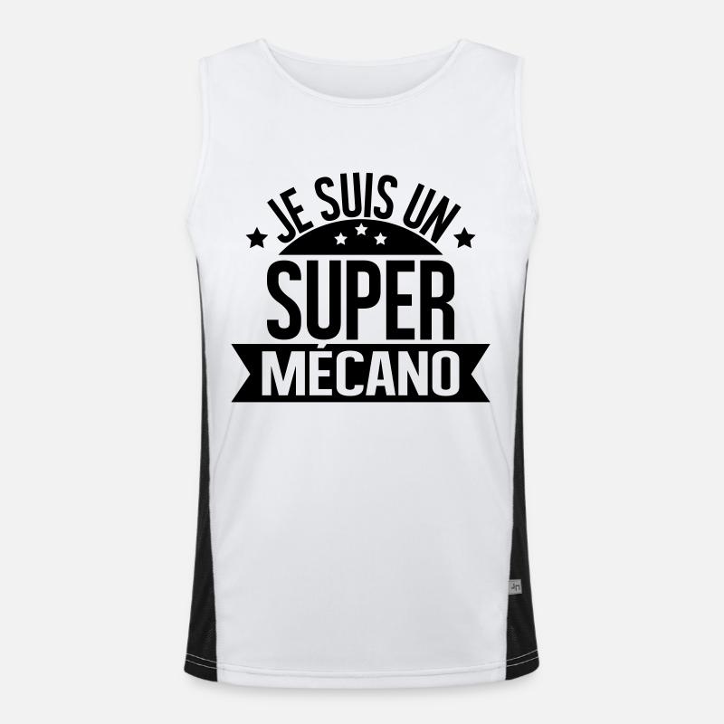 je suis un super mécano Débardeur respirant contrasté Homme 