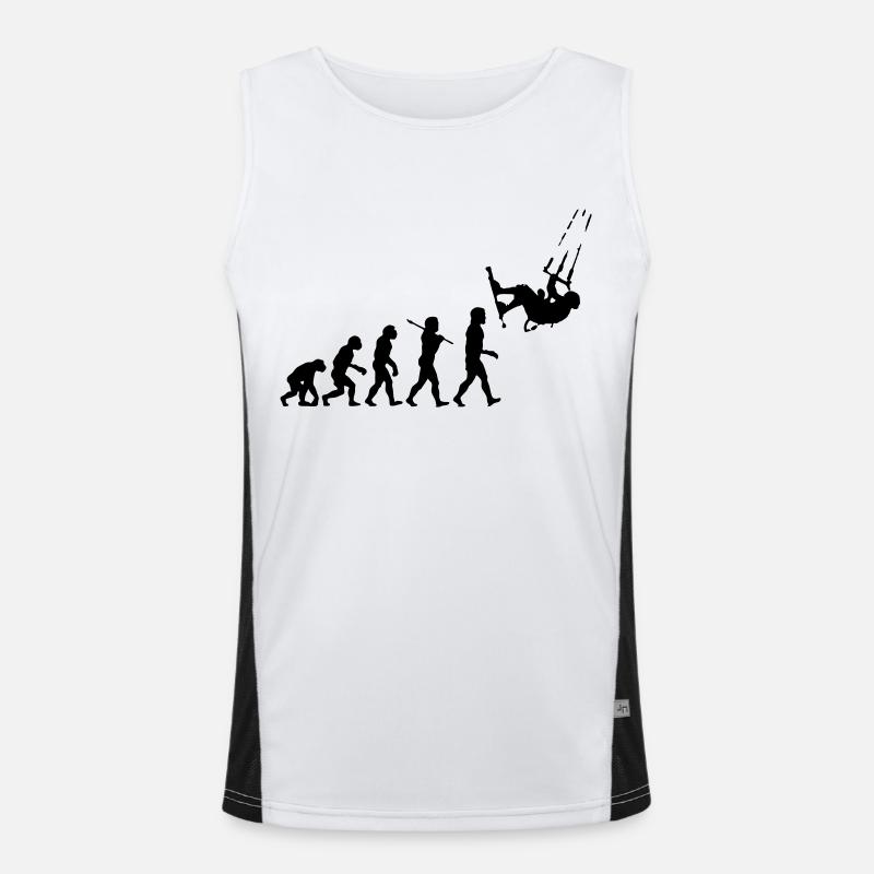 Kitesurf Evolution - Men's Functional Contrast Tank Top  - white/black