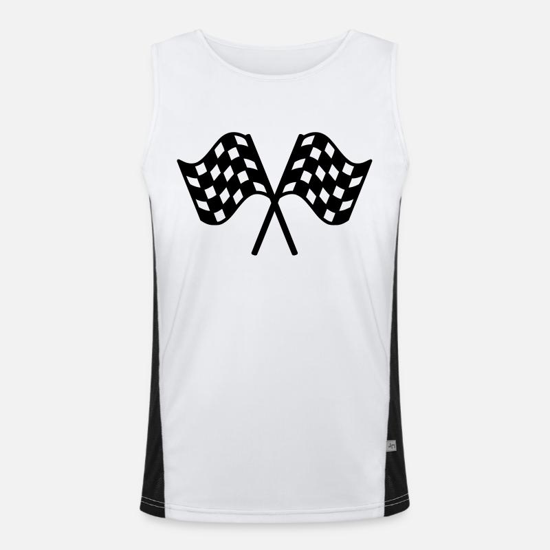 2 flags race Men's Functional Contrast Tank Top 