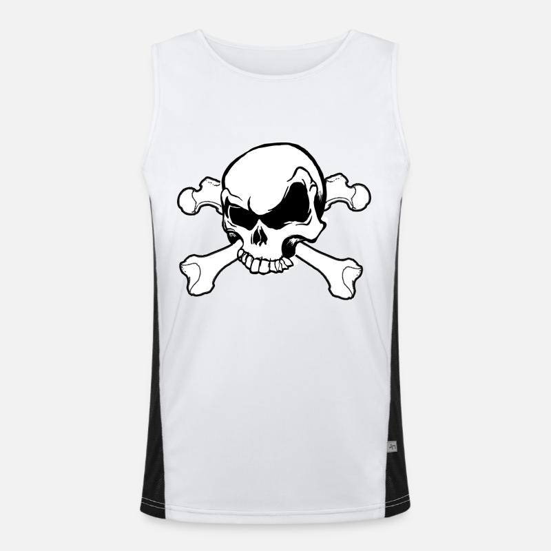 Schädel Totenkopf Funktionelles Kontrast-Tank Top für Männer 