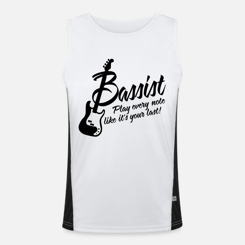 bassist play every note like its your last Funktionelles Kontrast-Tank Top für Männer 
