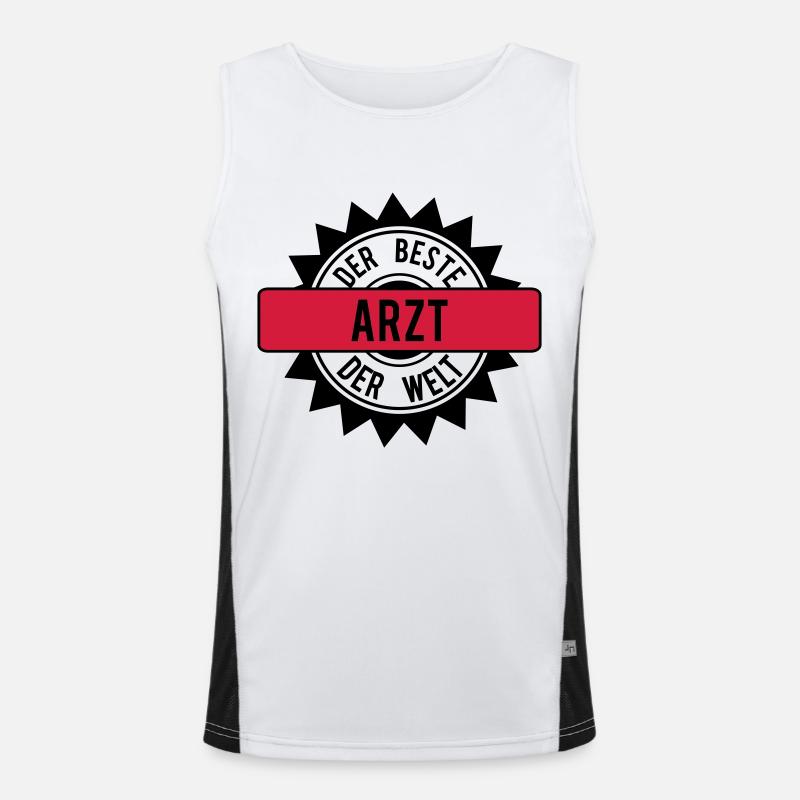 der beste arzt 2c Funktionelles Kontrast-Tank Top für Männer 
