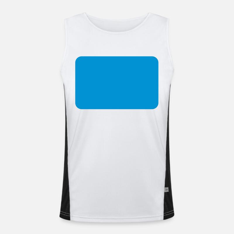 design line rectangle Men's Functional Contrast Tank Top 