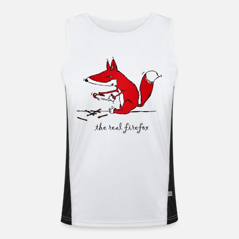 real firefox 01 ★ SpiritSpread Funktionelles Kontrast-Tank Top für Männer 