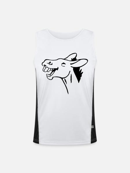 ass gapes - Men's Functional Contrast Tank Top - white/black