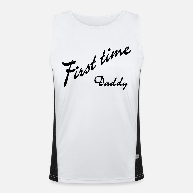 first time Daddy Camiseta funcional de tirantes en contraste para hombre 