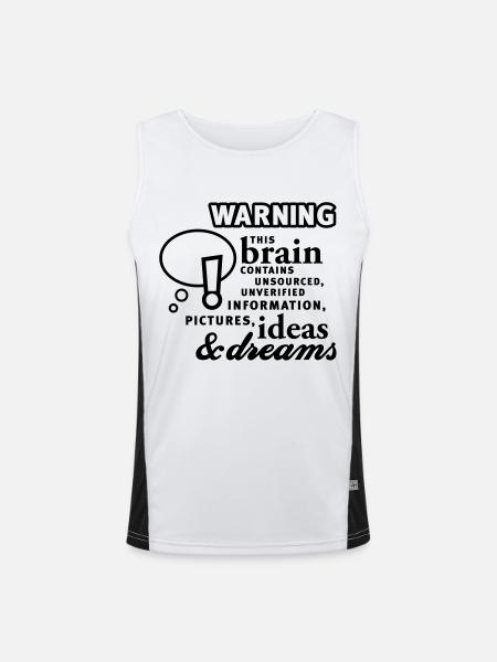 Brain - content - Brain - Content - 1C - Men's Functional Contrast Tank Top  - white/black