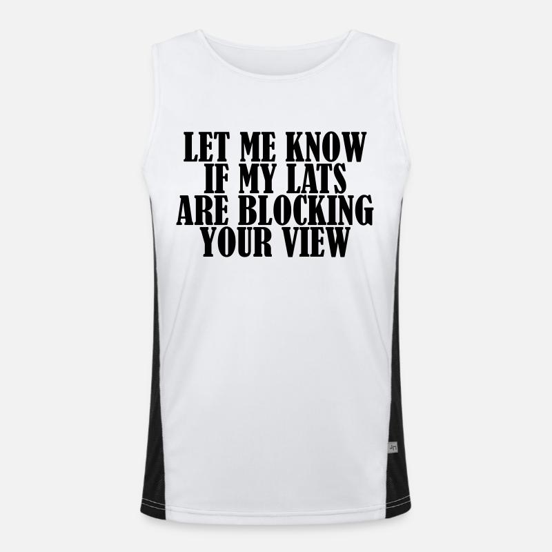 Lats Blocking View Men's Functional Contrast Tank Top 