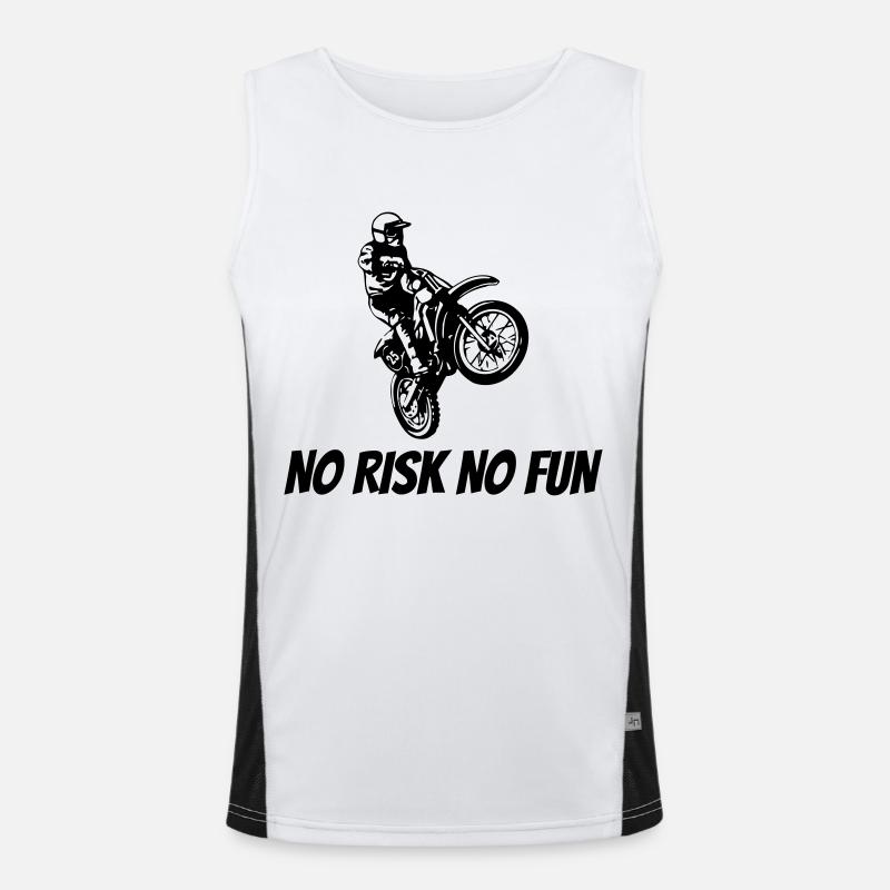 NO RISK NO FUN Funktionelles Kontrast-Tank Top für Männer 