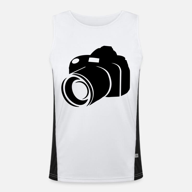 camera - kamera - dslr Funktionelles Kontrast-Tank Top für Männer 