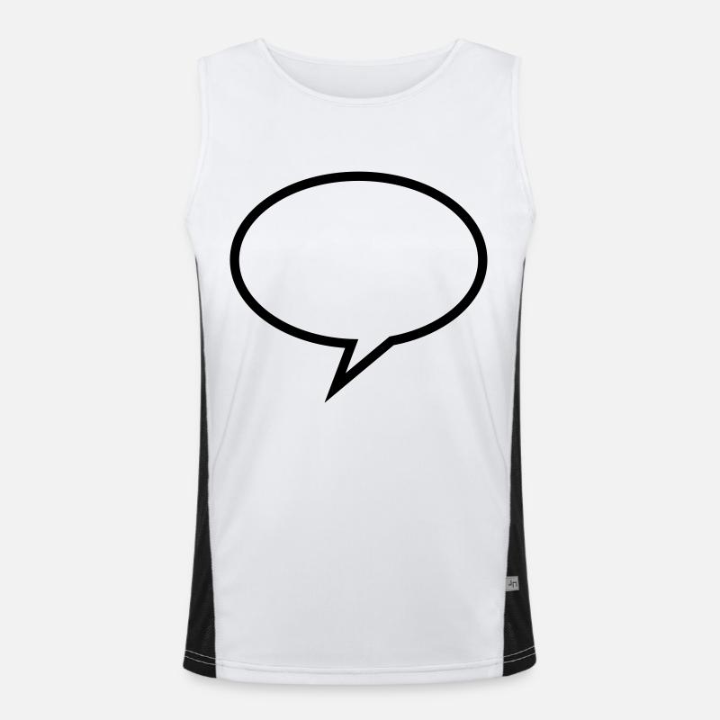 Speech Bubble - Men's Functional Contrast Tank Top  - white/black