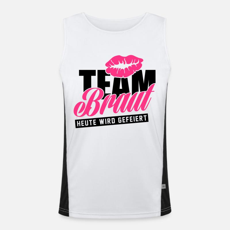 Hen night - team bride - Men's Functional Contrast Tank Top  - white/black