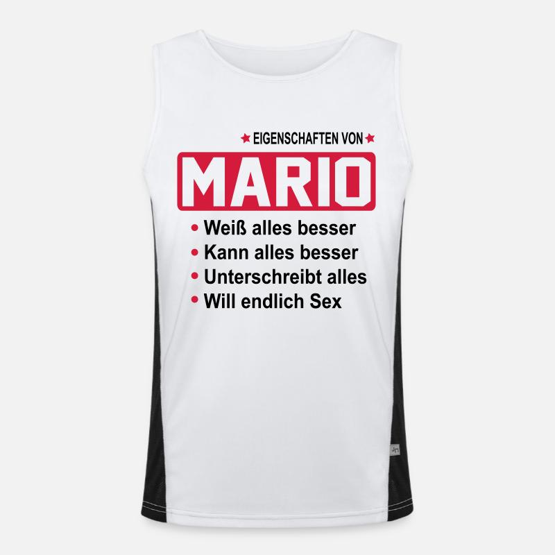 mario Funktionelles Kontrast-Tank Top für Männer 