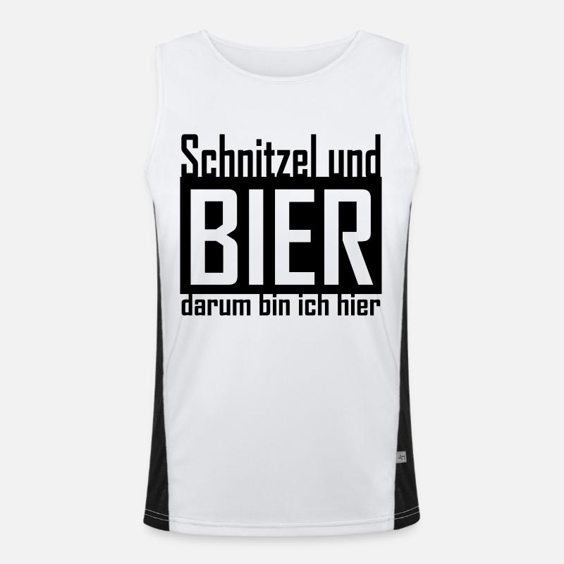 schnitzel und bier Funktionelles Kontrast-Tank Top für Männer 