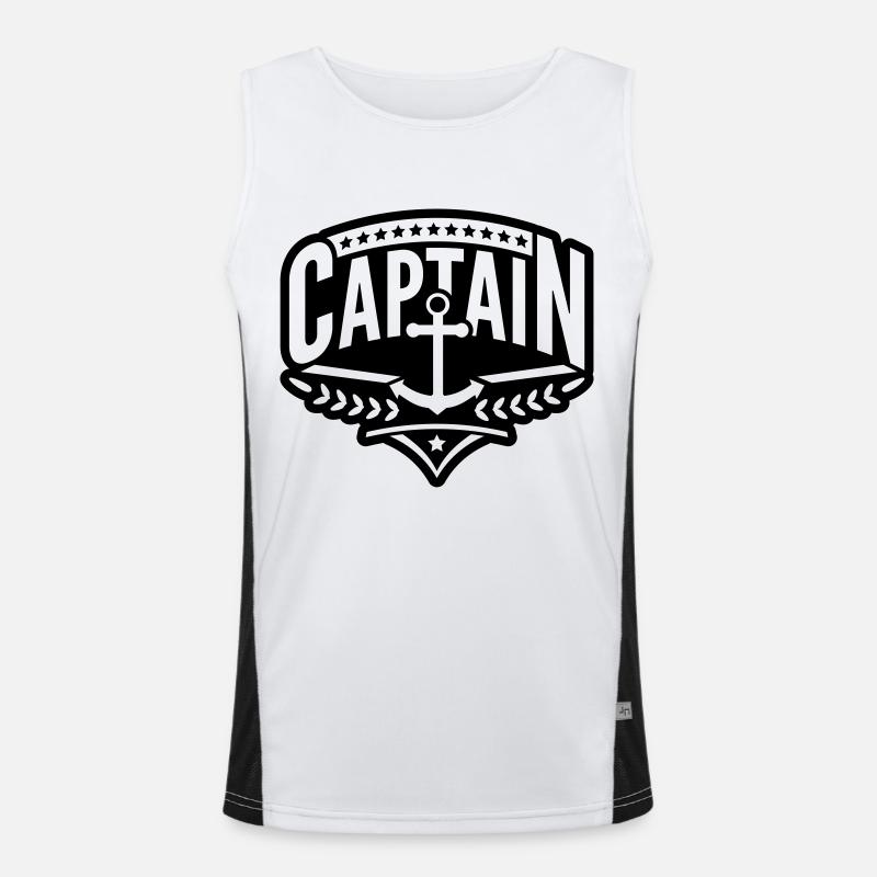 captain_logo_gy1 Funktionelles Kontrast-Tank Top für Männer 