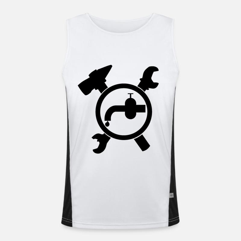 Plumber Sanitary Installer Men's Functional Contrast Tank Top 