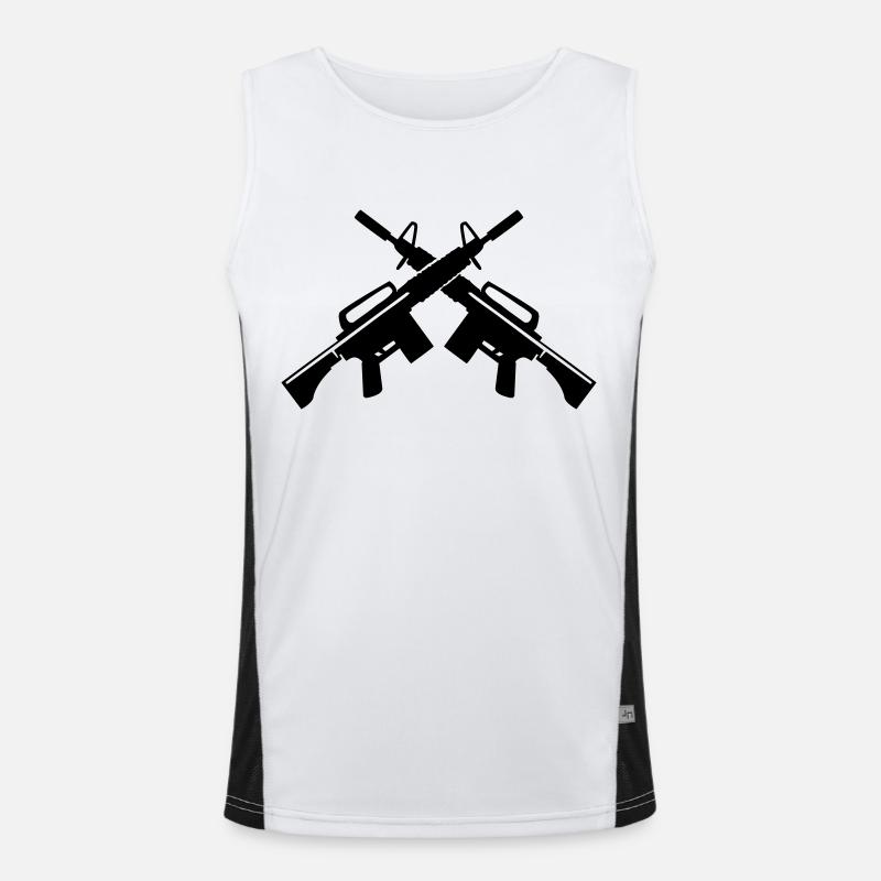 waffen_01 Funktionelles Kontrast-Tank Top für Männer 