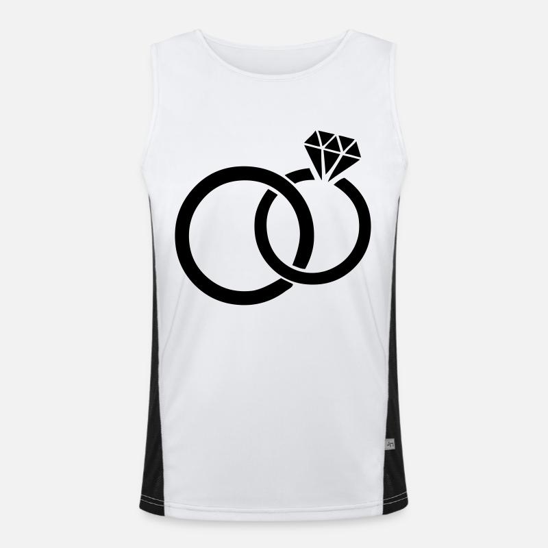 eheringe_01 - Men's Functional Contrast Tank Top  - white/black