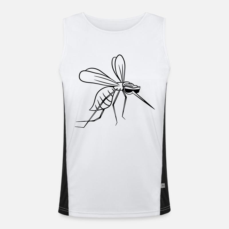 Mücke stechen comic witzig sonnenbrille Funktionelles Kontrast-Tank Top für Männer 
