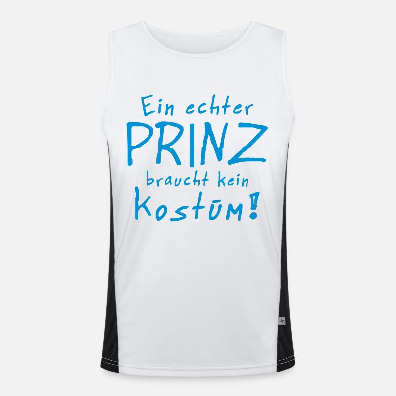 ein echter prinz kostüm Funktionelles Kontrast-Tank Top für Männer 