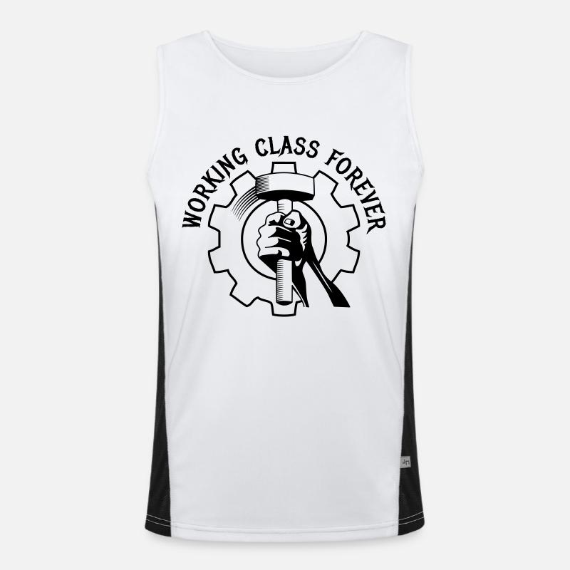 working class forever Funktionelles Kontrast-Tank Top für Männer 