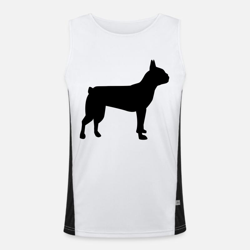 Boston Terrier Funktionelles Kontrast-Tank Top für Männer 