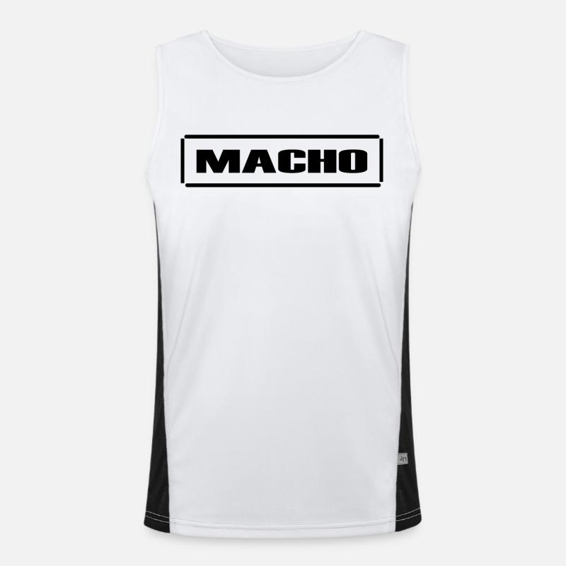 Macho, männlich, frech, Sarkasmus,fun,Geschenkidee Funktionelles Kontrast-Tank Top für Männer 